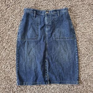 Vintage Lauren Jeans Co. Denim Skirt Knee Length Women's Size 6 Ralph Lauren